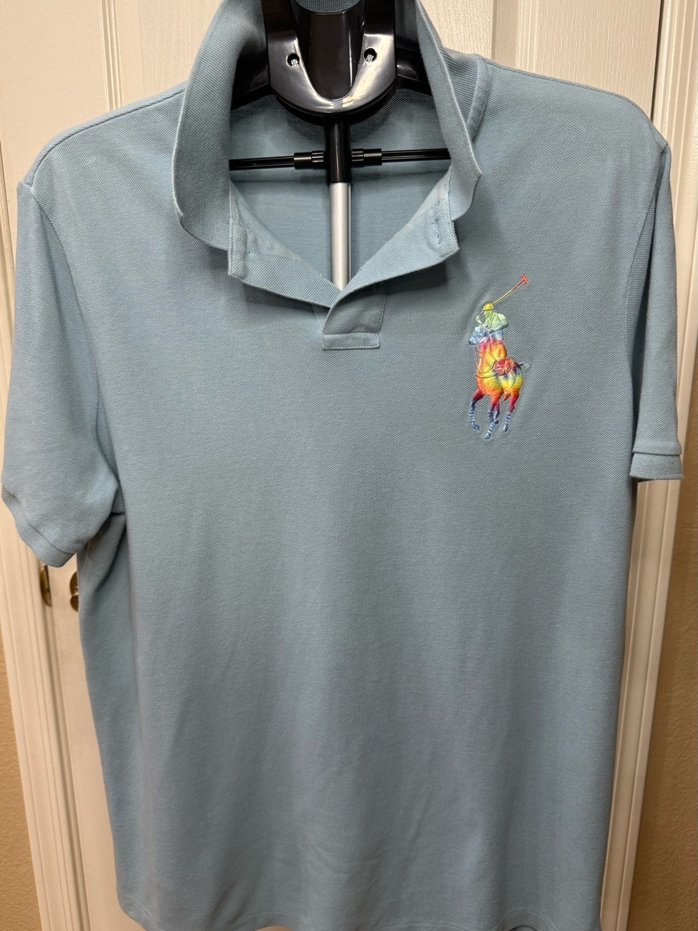 🌈 Polo Ralph Lauren Preppy Streetwear Tie-Dye Big Pony Mesh Polo 👕